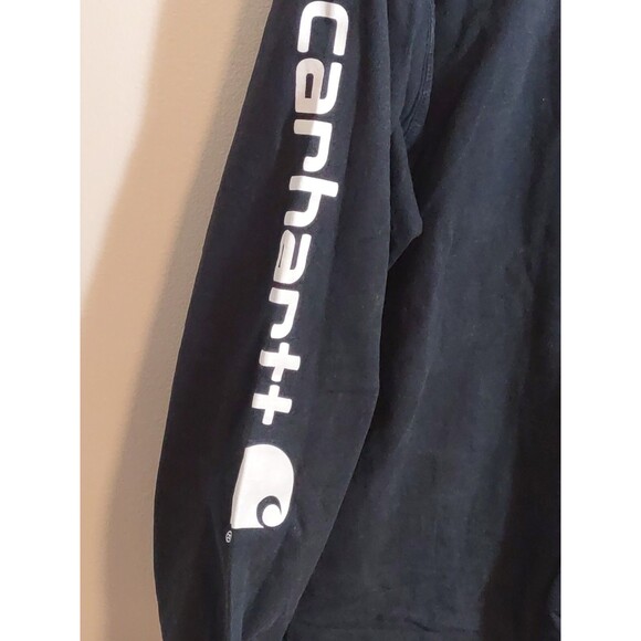 Carhartt Men's XL Black Long Sleeve Logo Graphic T Shirt - Picture 7 of 8